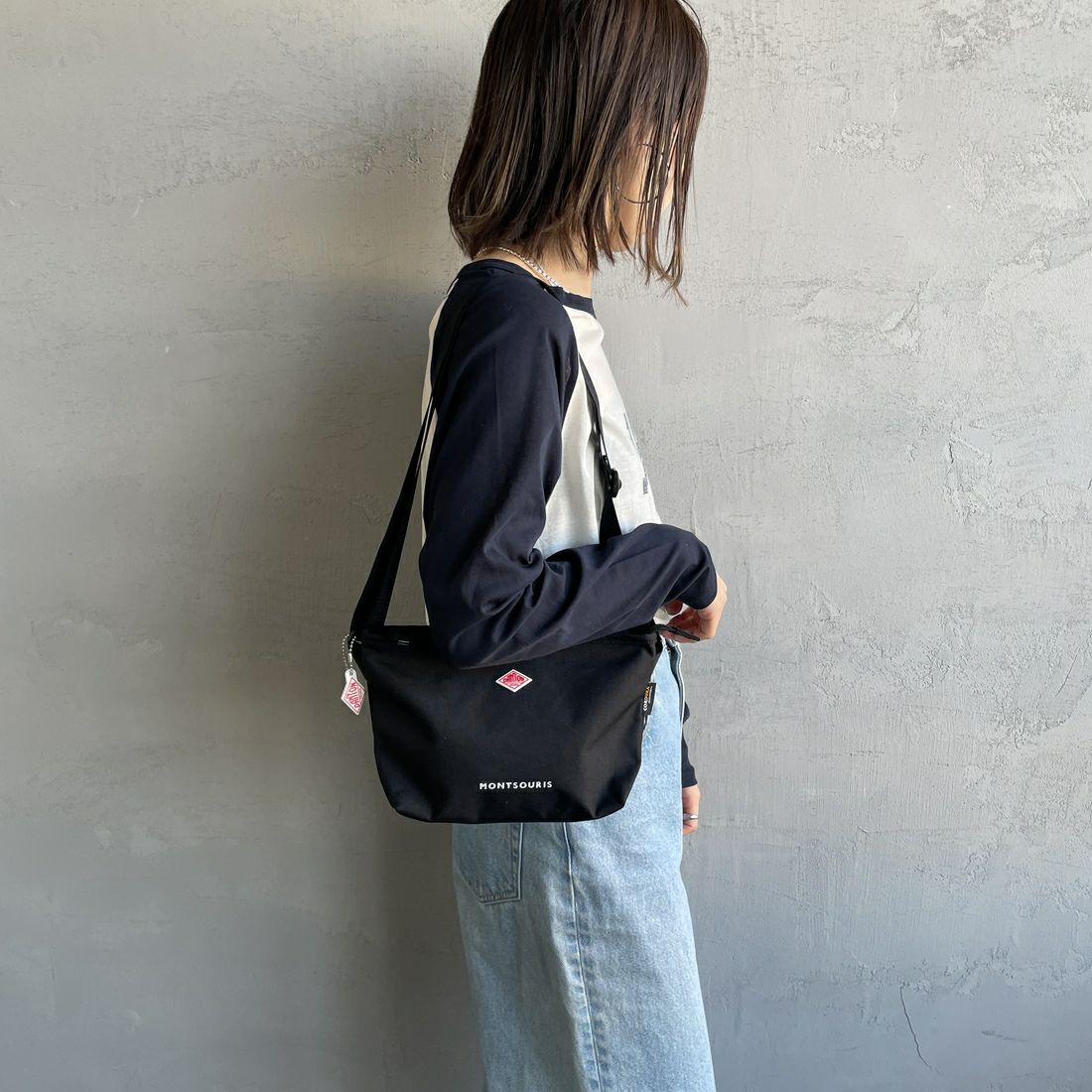 DANTON [ダントン] コーデュラキャンバスショルダーバッグ [MONTSOURIS] BLACK