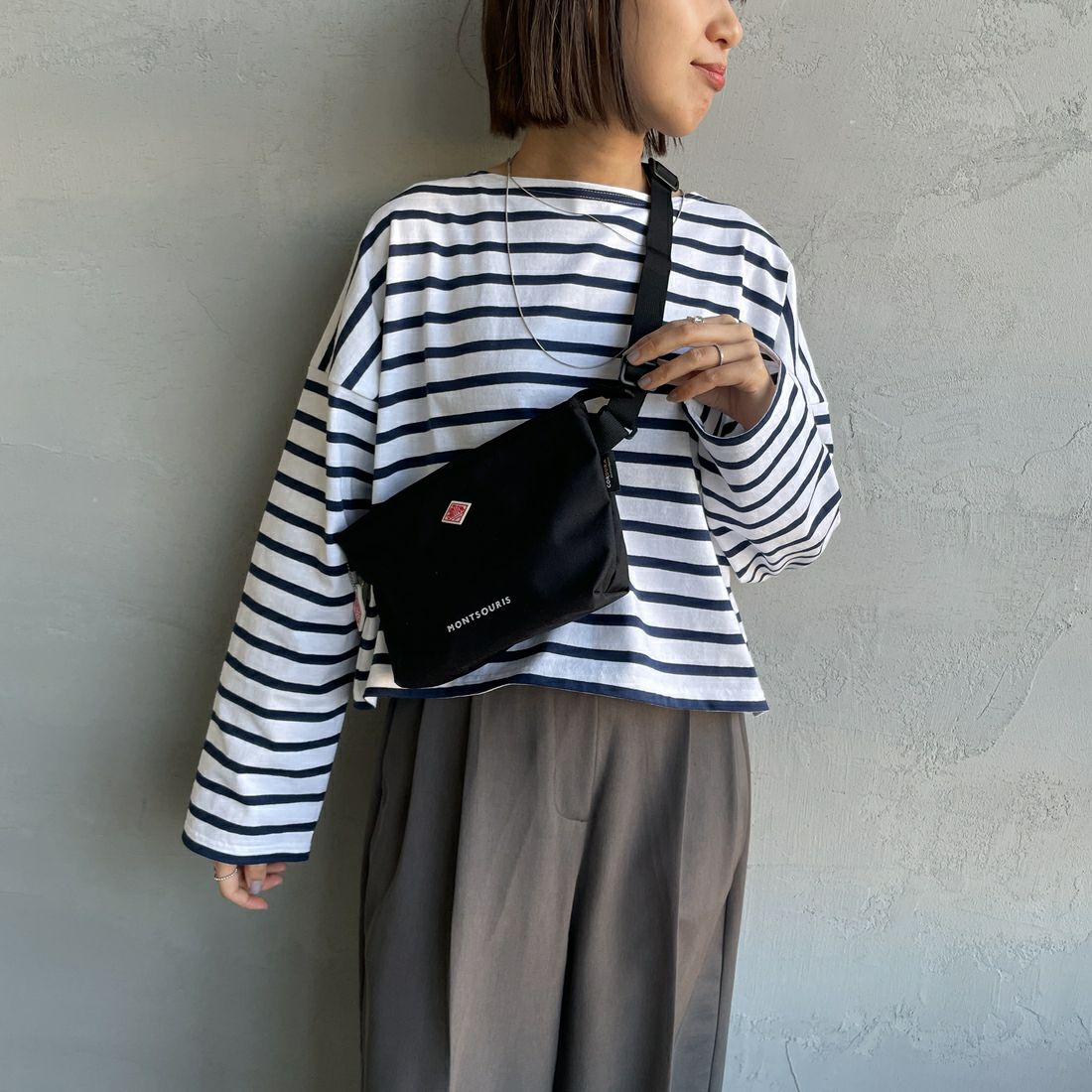 DANTON [ダントン] コーデュラキャンバスショルダーバッグ [MONTSOURIS] BLACK
