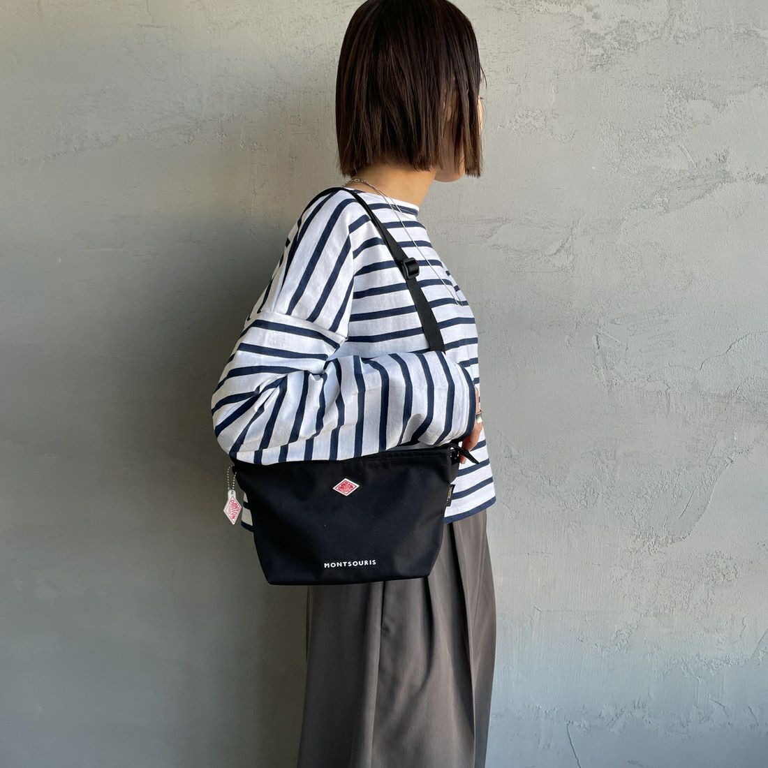 DANTON [ダントン] コーデュラキャンバスショルダーバッグ [MONTSOURIS] BLACK