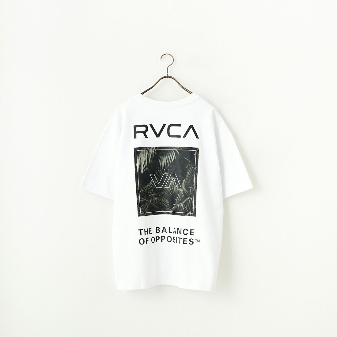 RVCA [ルーカ] PALM ボックスロゴショートスリーブTシャツ [BF041-250] WHT