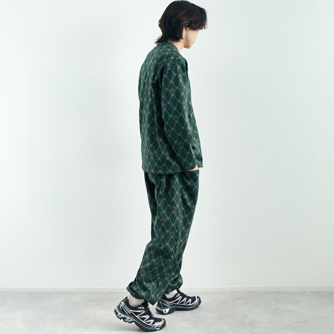 South2West8 [サウスツーウエストエイト] ストリングセンターシームパンツ [QV652] B GREEN &&モデル身長：179cm 着用サイズ：M&&