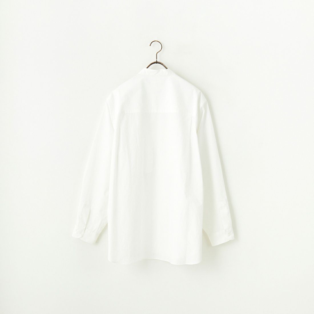 STILL BY HAND [スティルバイハンド] リネンミックスバンドカラーシャツ [SH02251] WHITE