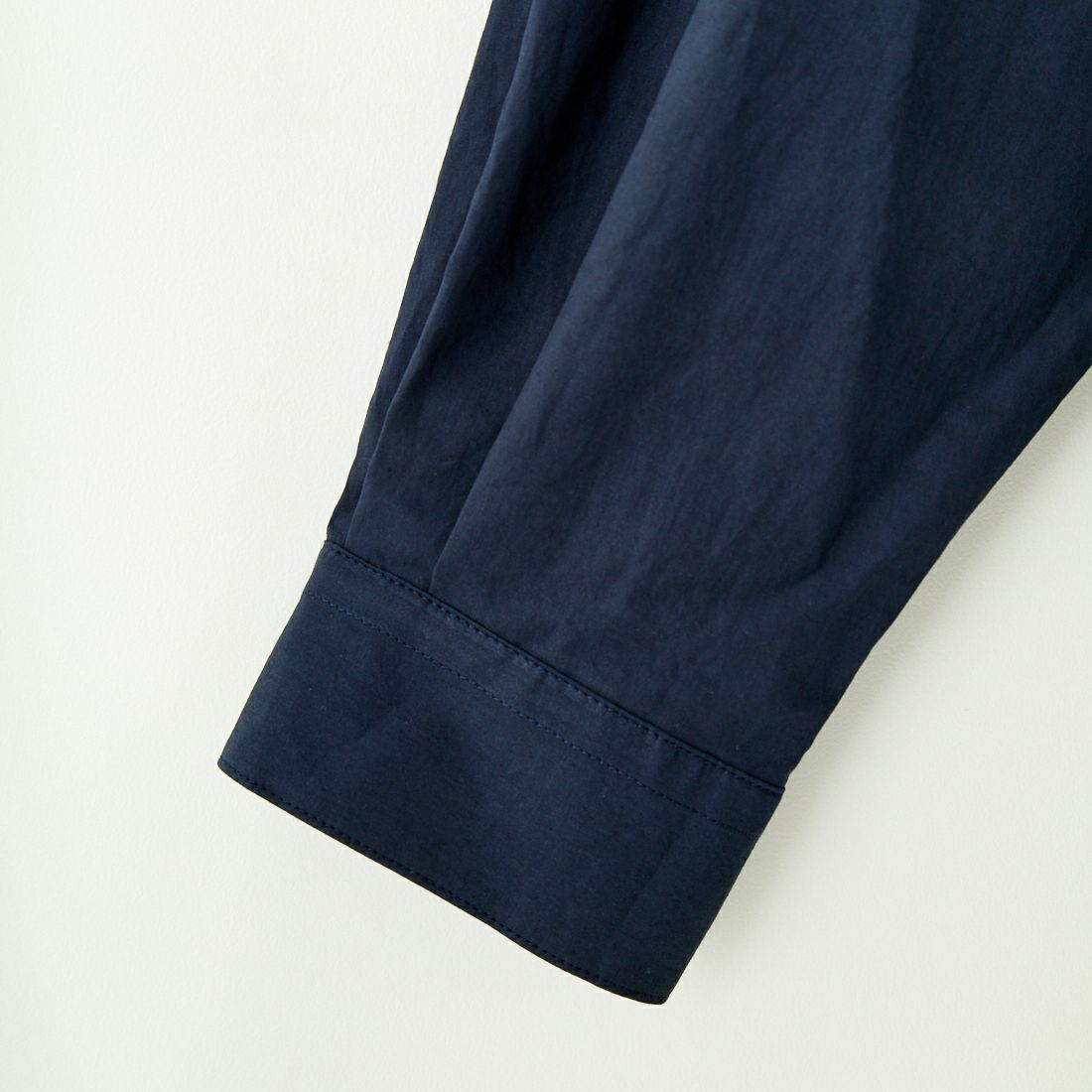 STILL BY HAND [スティルバイハンド] リネンミックスバンドカラーシャツ [SH02251] NAVY
