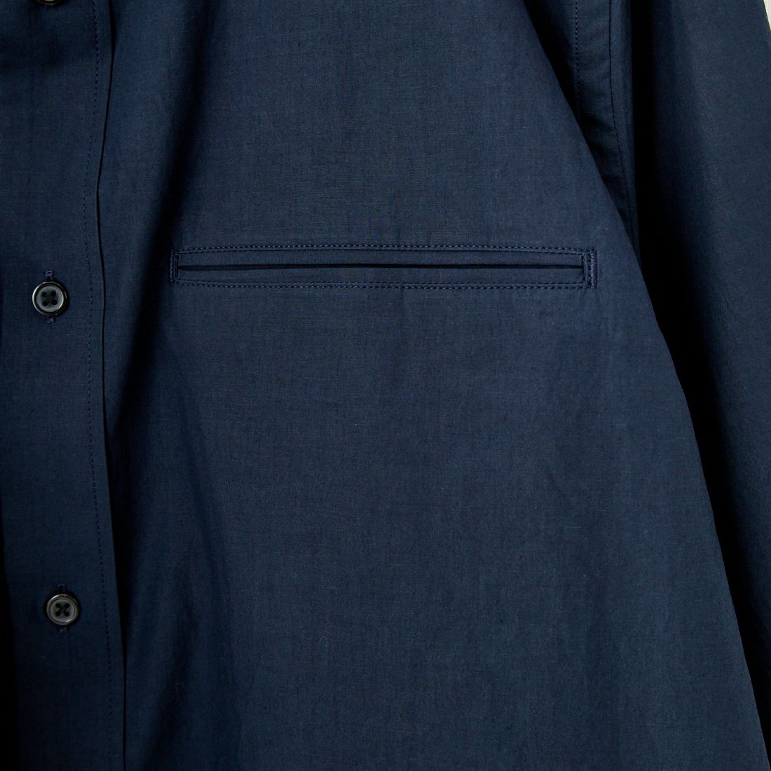 STILL BY HAND [スティルバイハンド] リネンミックスバンドカラーシャツ [SH02251] NAVY