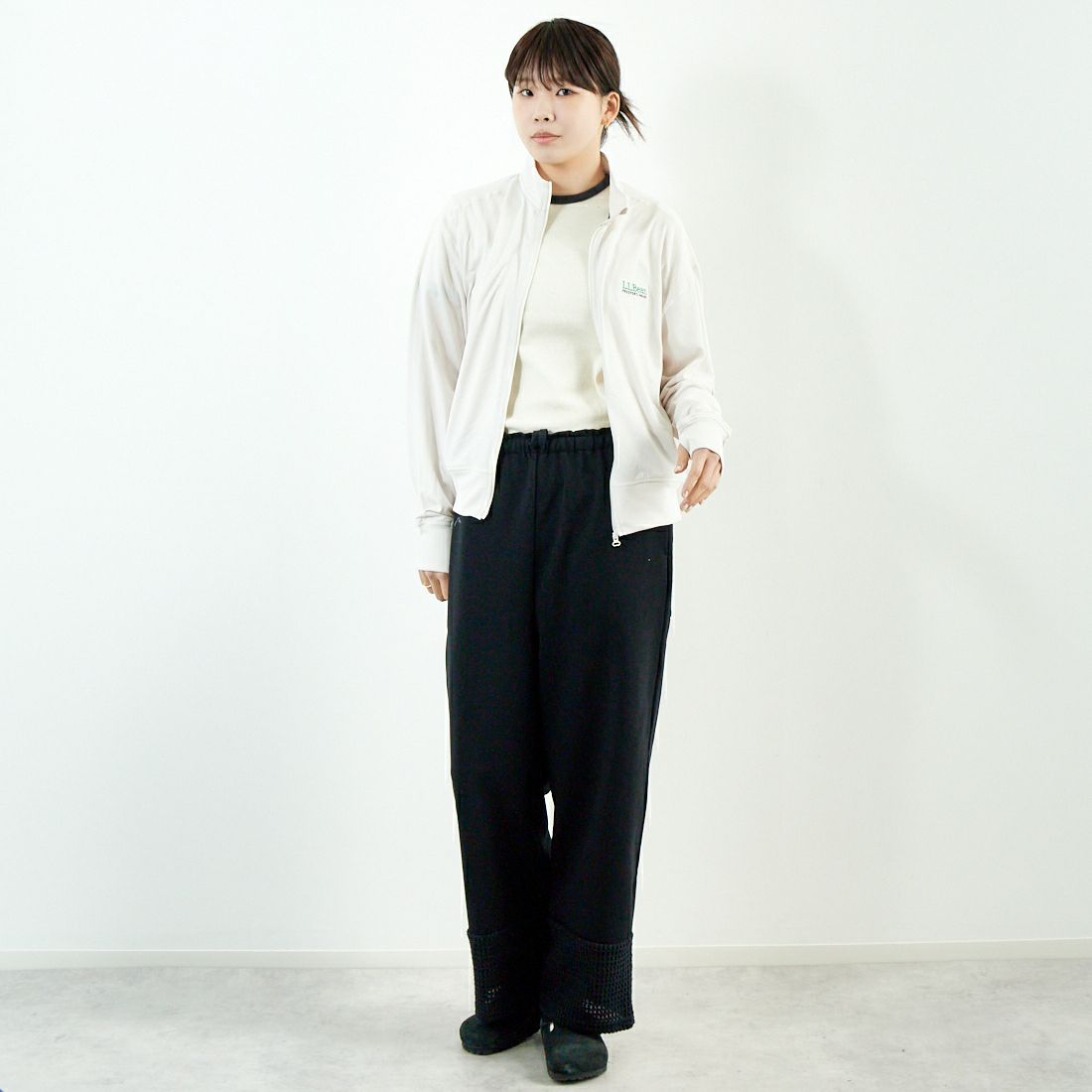 L.L.BEAN [エルエルビーン] メンズ アボットフルジップジャケット [5175-9139] 28 IVORY &&モデル身長：167cm 着用サイズ：M&&