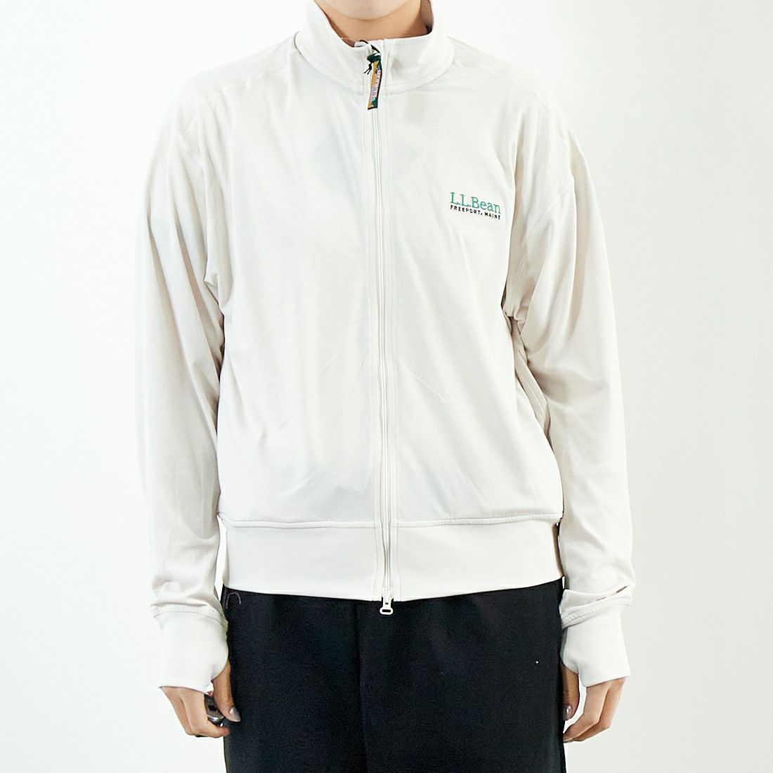 L.L.BEAN [エルエルビーン] メンズ アボットフルジップジャケット [5175-9139] 28 IVORY &&モデル身長：167cm 着用サイズ：M&&