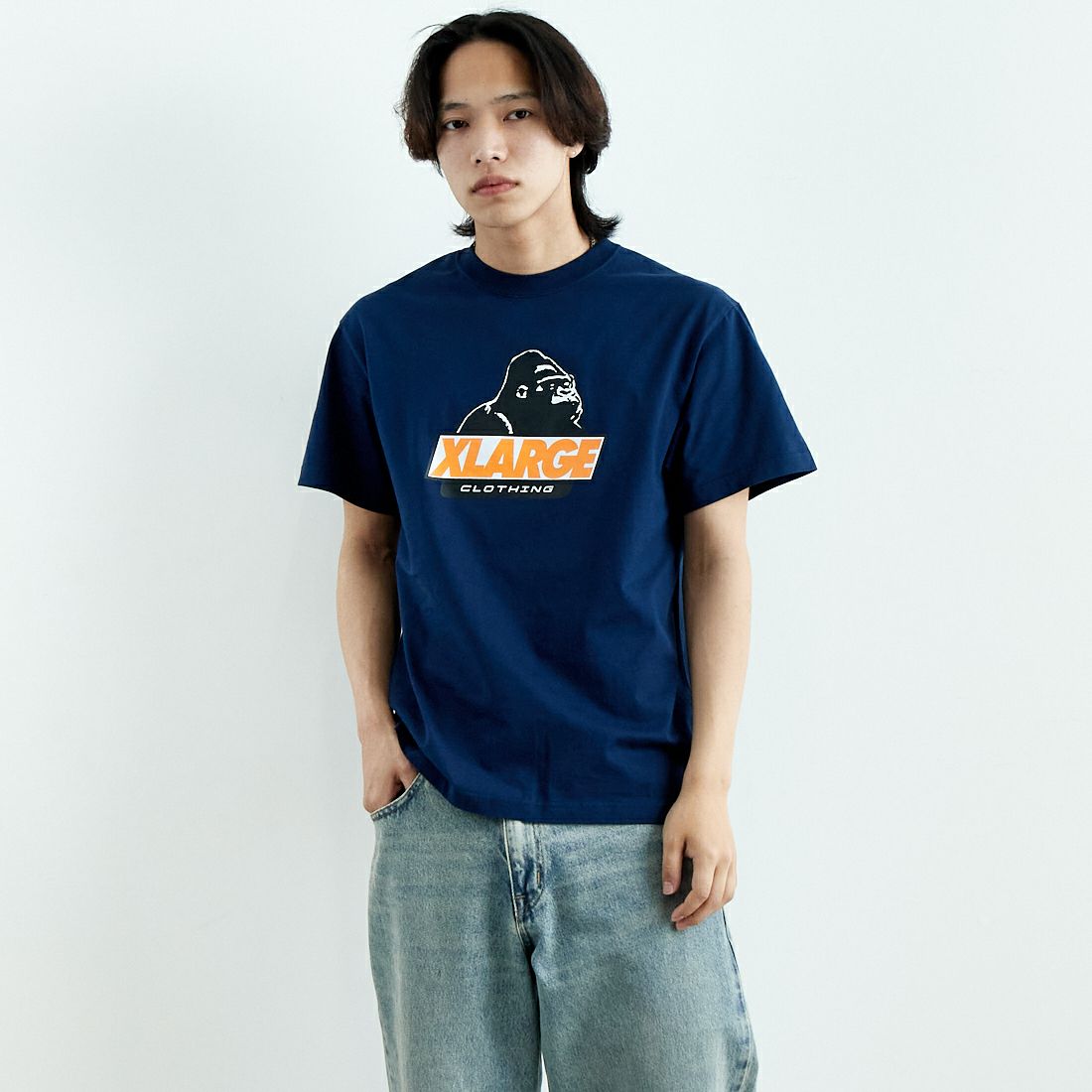 NAVY&&モデル身長：179cm 着用サイズ：M&&