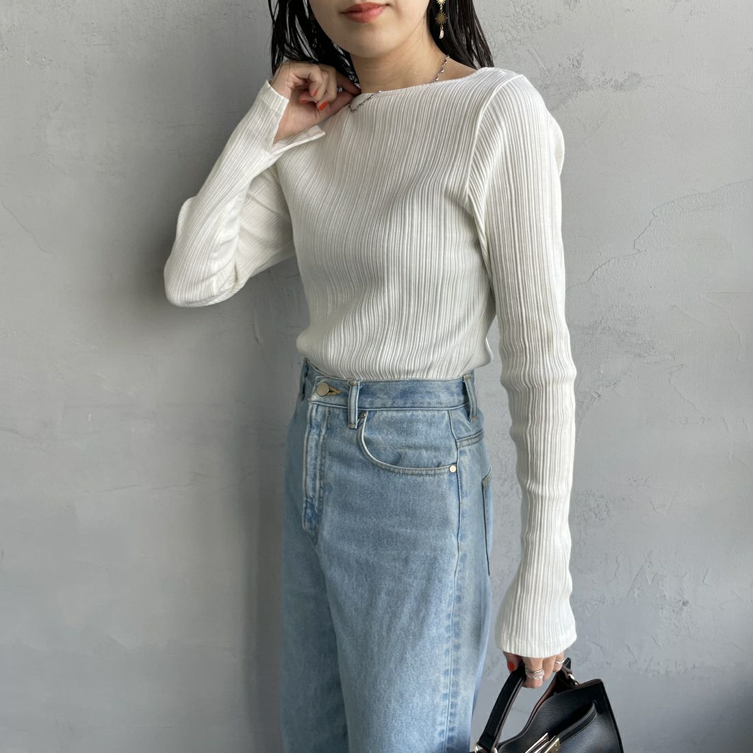 O.WHITE&&モデル身長：160cm 着用サイズ：1&&