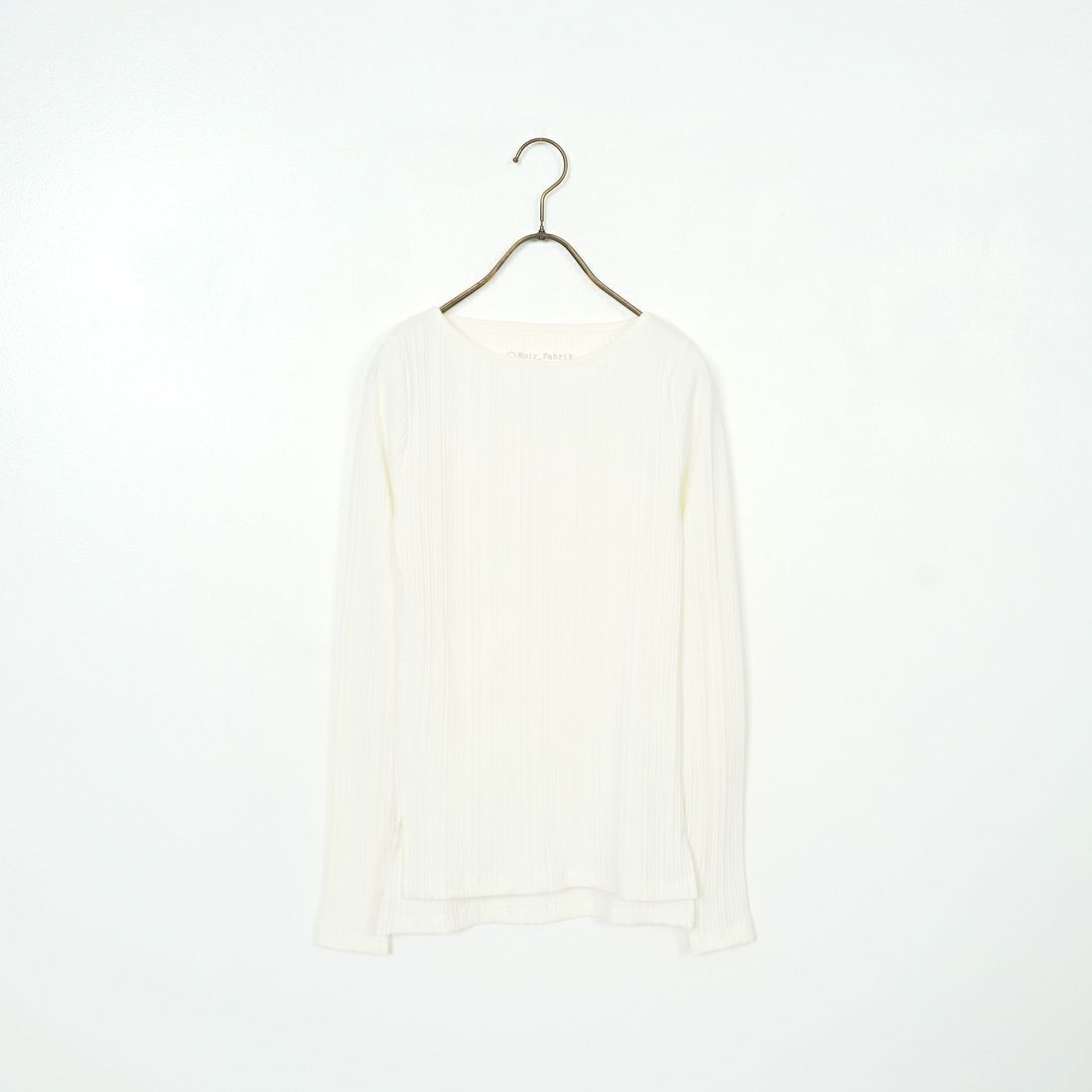 Noir Fabrik [ヌワールファブリック] ボートネック ロングスリーブTシャツ [JFS-C091] O.WHITE
