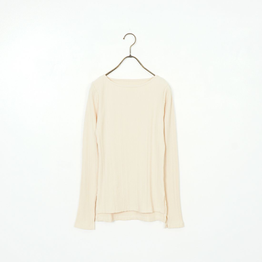 Noir Fabrik [ヌワールファブリック] ボートネック ロングスリーブTシャツ [JFS-C091] LT.BEIGE