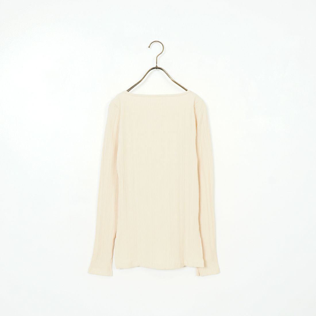 Noir Fabrik [ヌワールファブリック] ボートネック ロングスリーブTシャツ [JFS-C091] LT.BEIGE