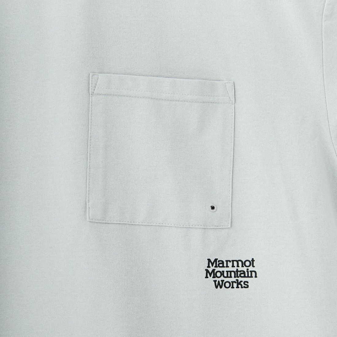 Marmot [マーモット] 別注 ドローコード付き ワンポイントロゴポケットTシャツ [MTSS25MST332IN-JF] GRAY