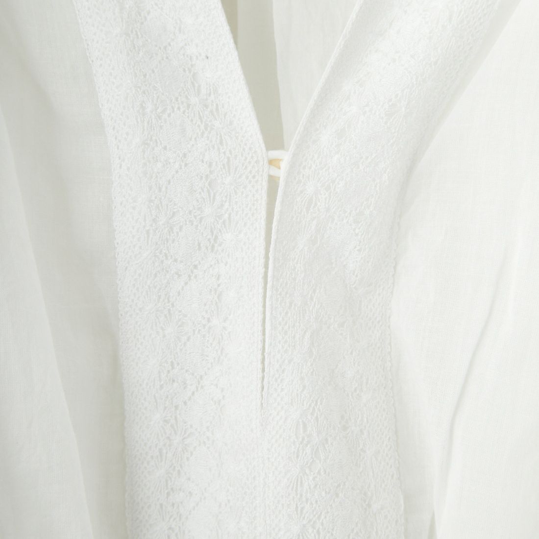 ne Quittez pas [ヌキテパ] コットンボイル レースピンタックブラウス [010100CC1] 01 WHITE
