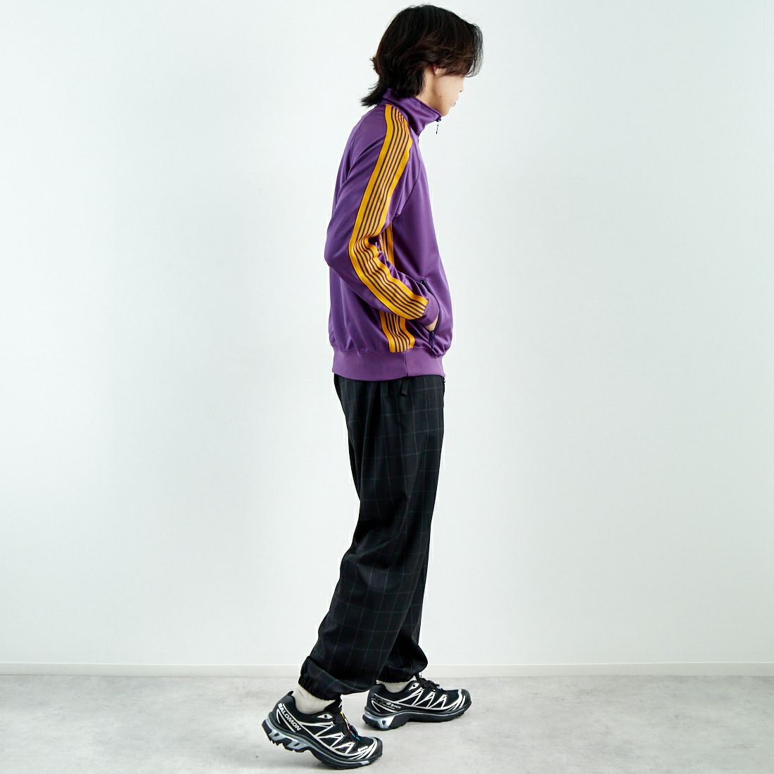 Needles [ニードルズ] トラックジャケット [QV305] C PURPLE &&モデル身長：179cm 着用サイズ：M&&