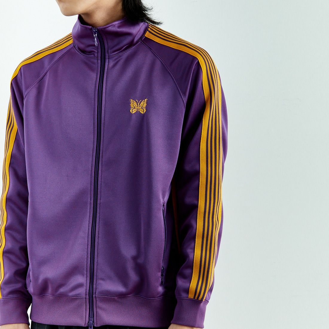 Needles [ニードルズ] トラックジャケット [QV305] C PURPLE &&モデル身長：179cm 着用サイズ：M&&