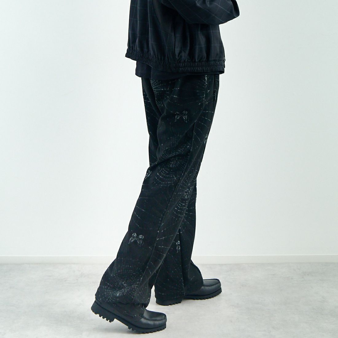 Needles [ニードルズ] トラックパンツ [QV330] B BLACK &&モデル身長：179cm 着用サイズ：M&&