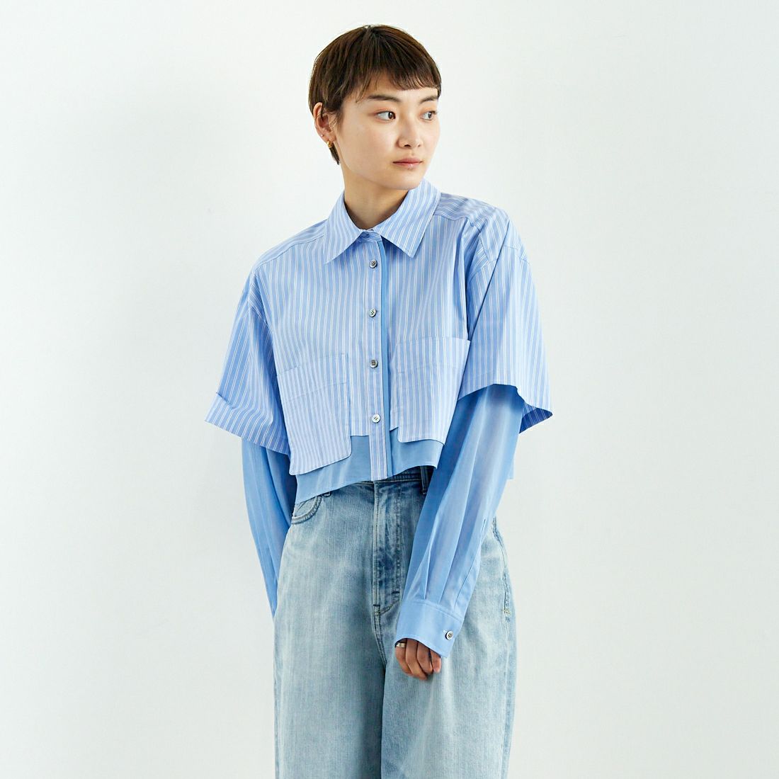 BLU&&モデル身長：160cm 着用サイズ：F&&