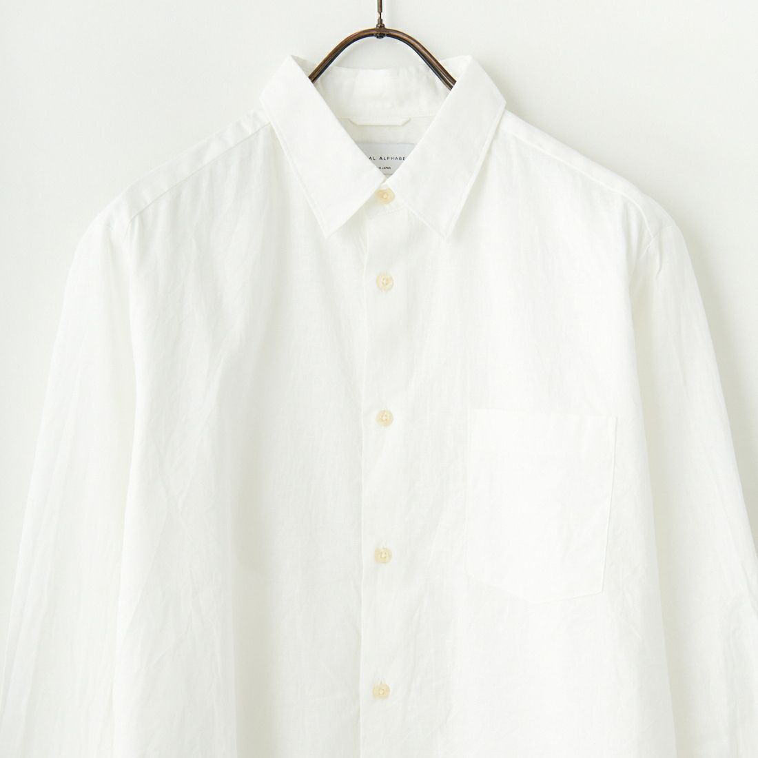 MANUAL ALPHABET [マニュアルアルファベット] コットンリネンルーズフィットシャツ [MA-S-761] WHITE