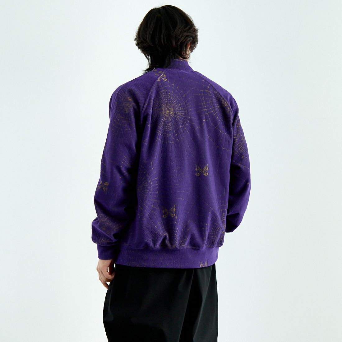 Needles [ニードルズ] リブカラートラックジャケット [QV329] A PURPLE &&モデル身長：179cm 着用サイズ：L&&
