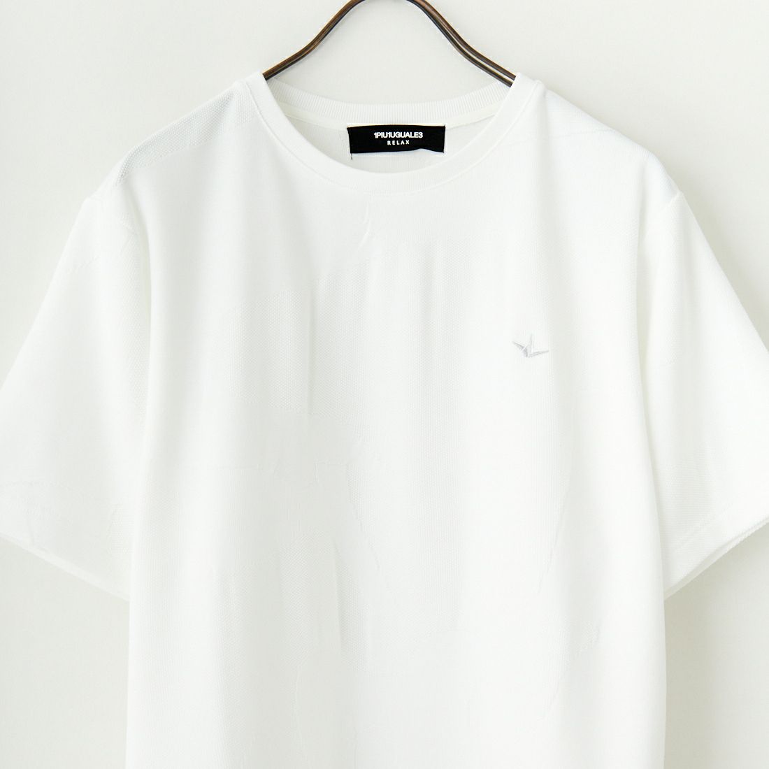 1PIU1UGUALE3 RELAX [ウノ ピゥ ウノ ウグァーレ トレ] ビッグカモジャガードTシャツ [USK-25012] SN201 WHIT