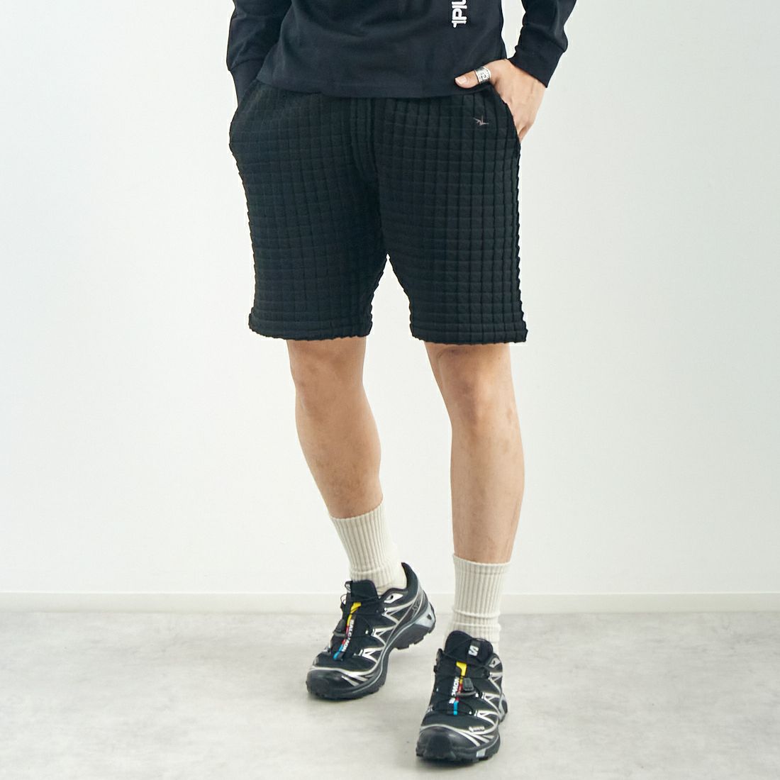 SN90 BLACK&&モデル身長：179cm 着用サイズ：L&&