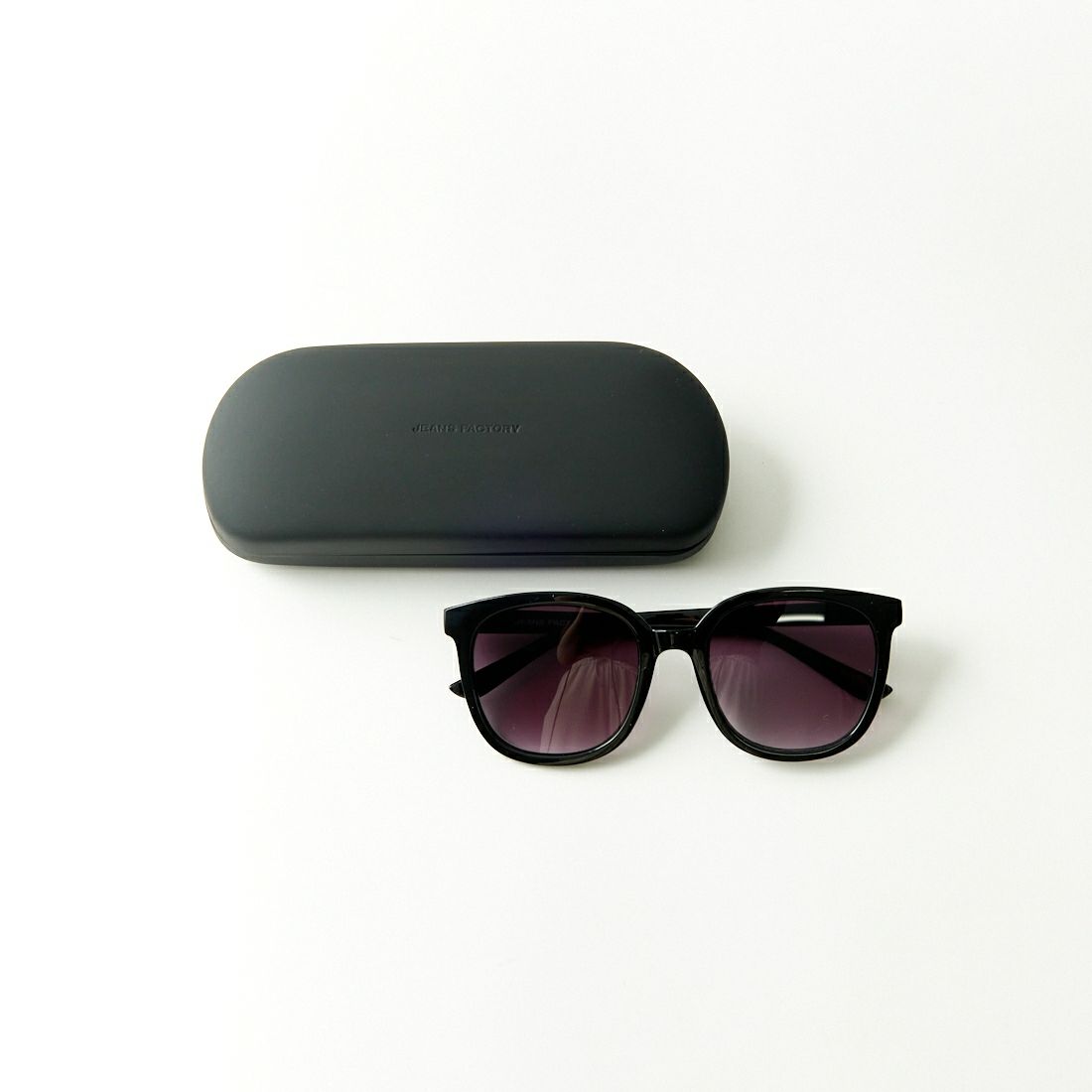 JEANS FACTORY [ジーンズファクトリー] カラーレンズ ウェリントンフラットサングラス [9259] BLK/SMK