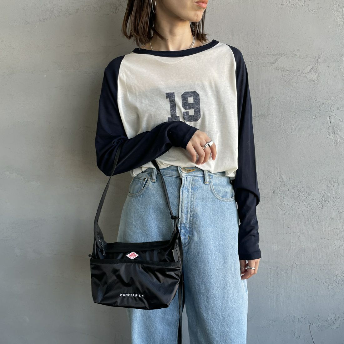 DANTON [ダントン] ナイロン サコッシュ [MONCEAU-14] BLACK