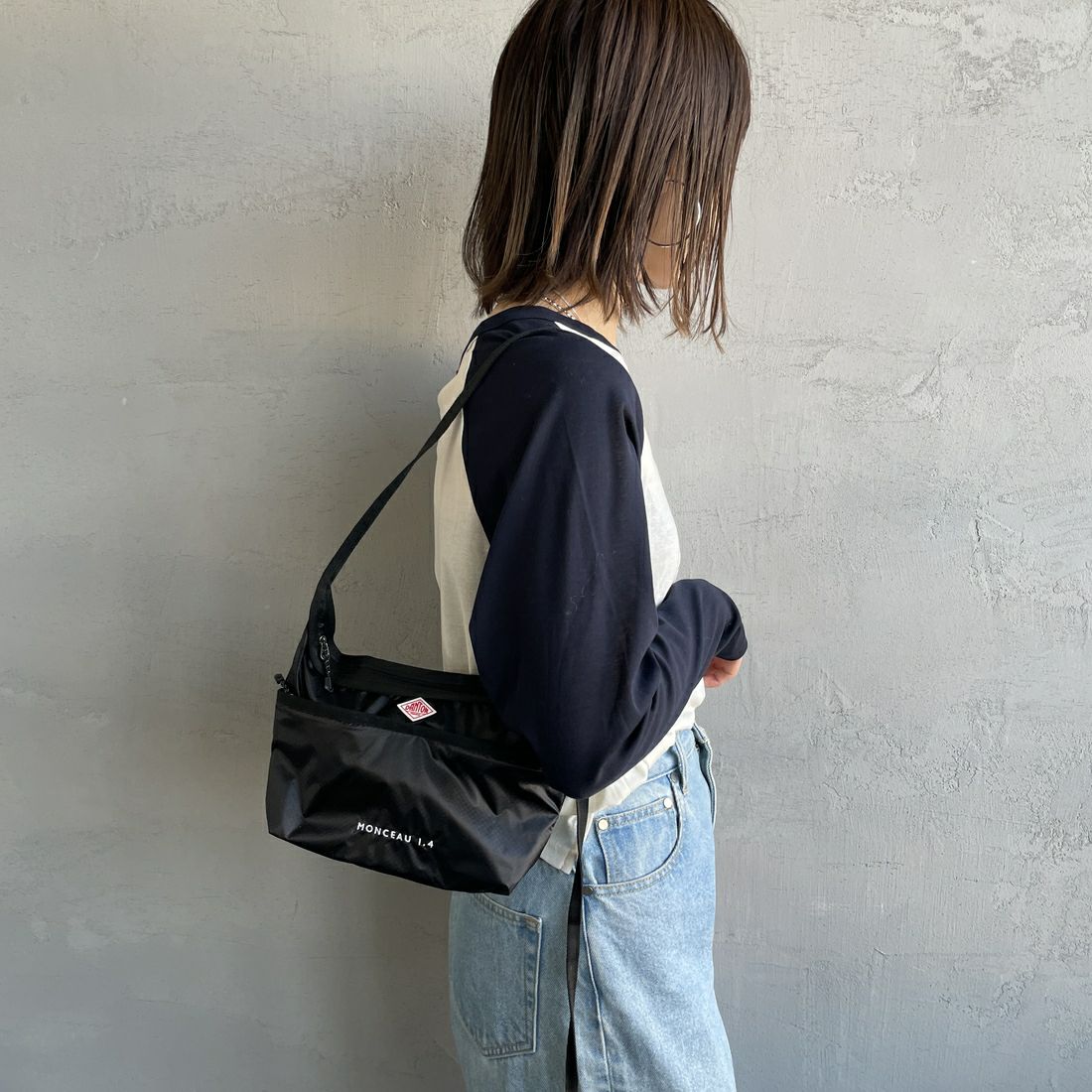 DANTON [ダントン] ナイロン サコッシュ [MONCEAU-14] BLACK