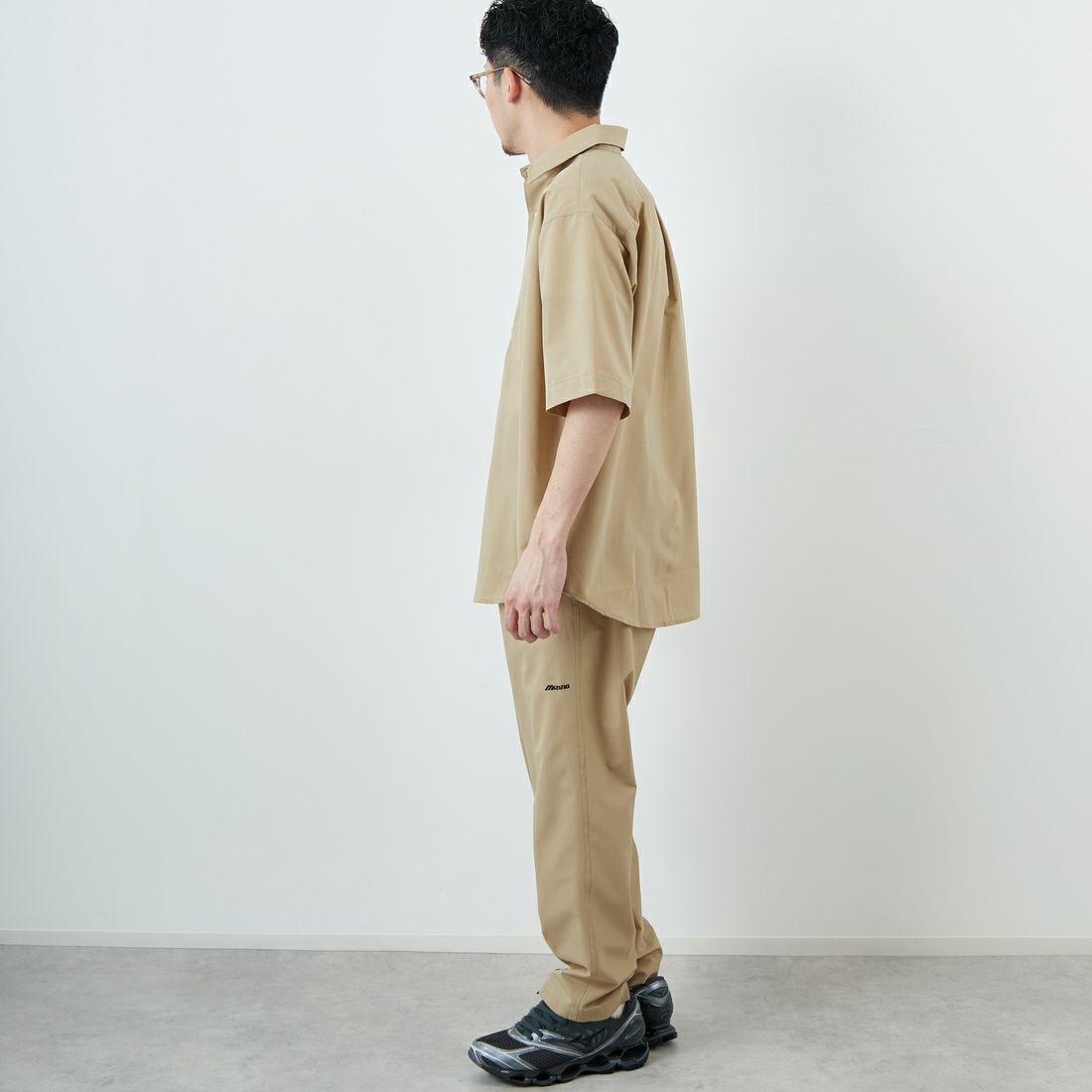 MIZUNO [ミズノ] 別注 エアリーベントパンツ [B2JFCW05-JF] ｽﾌﾟﾚｰﾍﾞｰｼﾞ &&モデル身長：168cm 着用サイズ：L&&