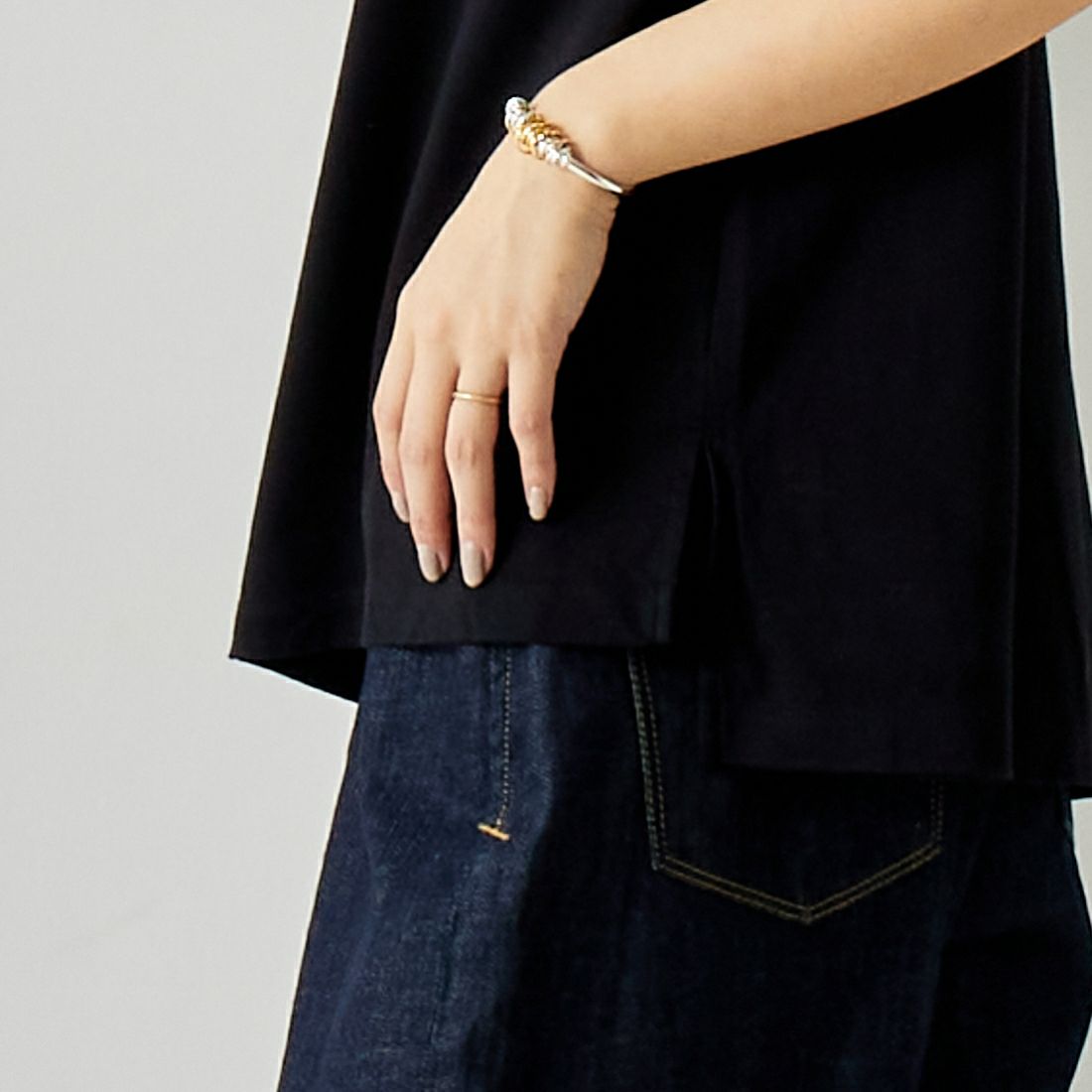 Commencement [コメンスメント] ボトルネックショートスリーブTシャツ [C-187] BLACK