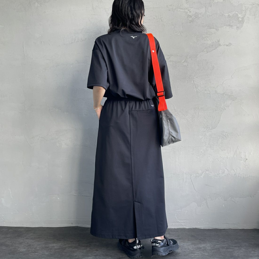 MIZUNO [ミズノ] 別注 ヘビーオンススカート [B2JDCW05-JF] ﾌﾞﾗｯｸ &&モデル身長：160cm 着用サイズ：M&&