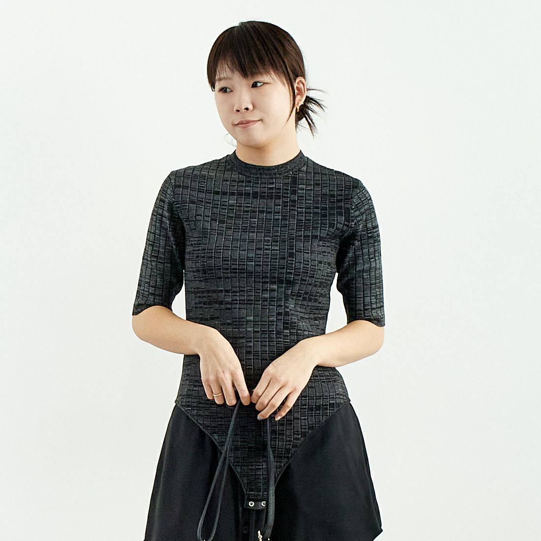 160 GRY&&モデル身長：167cm 着用サイズ：F&&