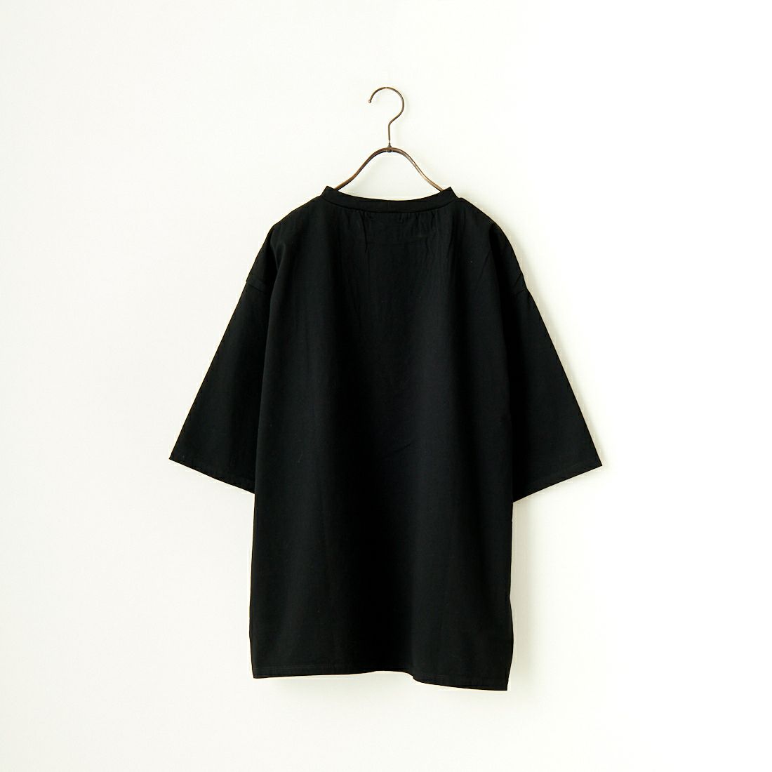 Commencement [コメンスメント] ローネック七分袖Tシャツ [C-186] BLACK
