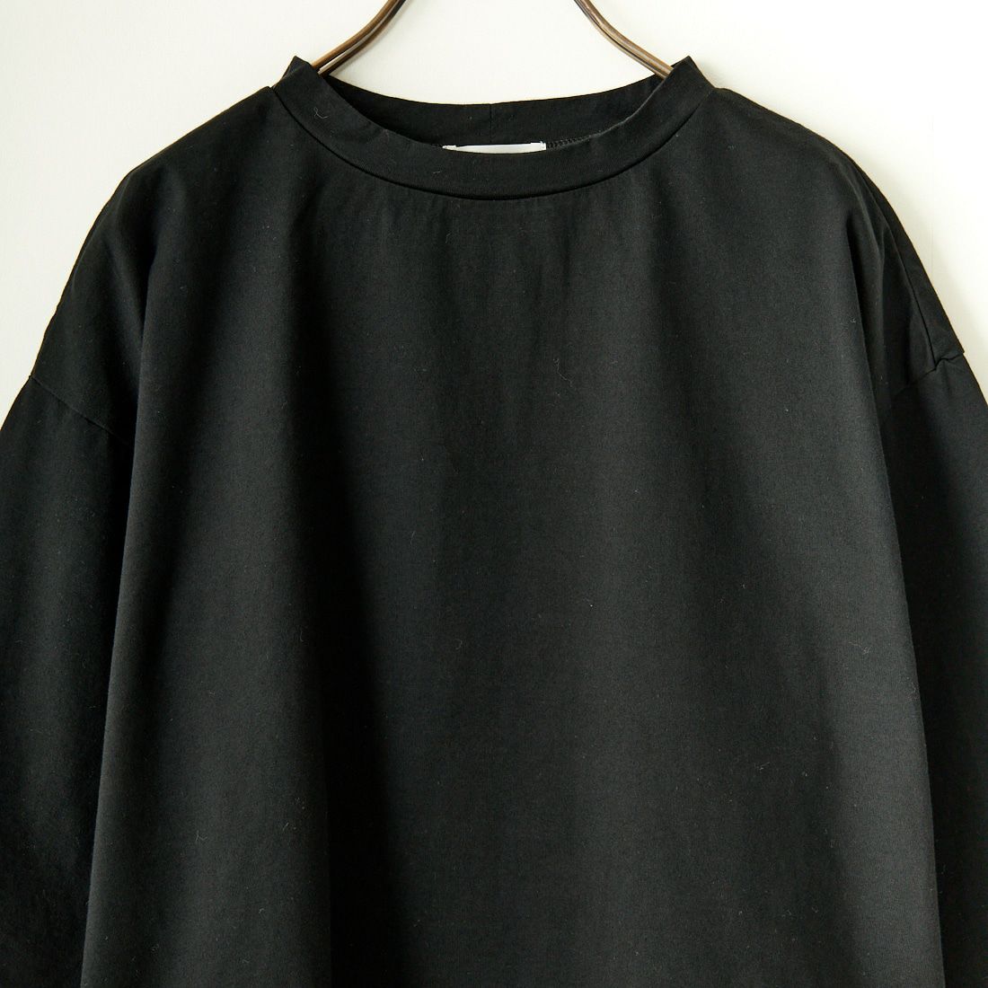 Commencement [コメンスメント] ローネック七分袖Tシャツ [C-186] BLACK