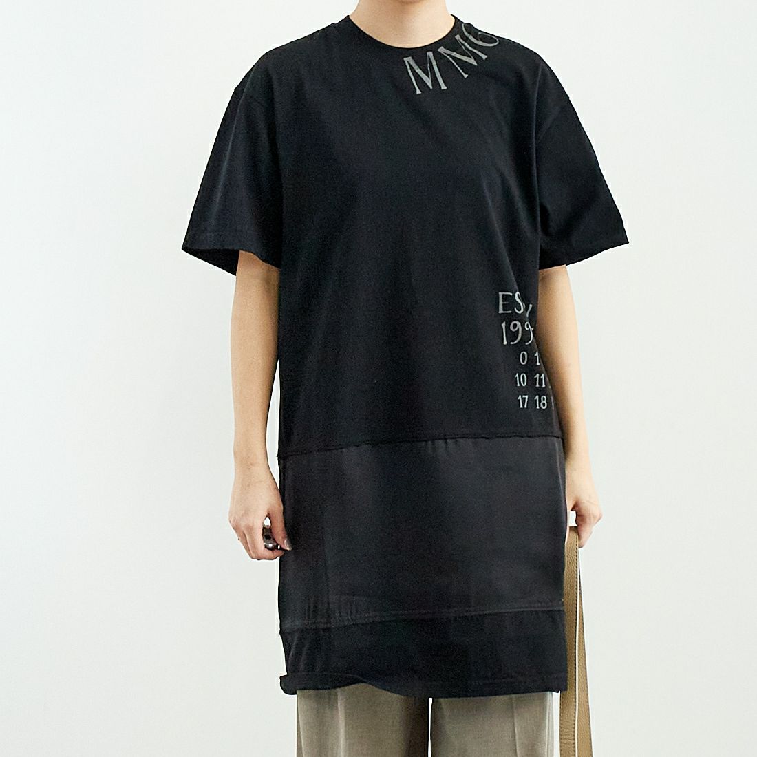MM6 Maison Margiela [エムエムシックス メゾン マルジェラ] ミニワンピース [S52DA0058-M20050] 900 BLACK &&モデル身長：167cm 着用サイズ：S&&