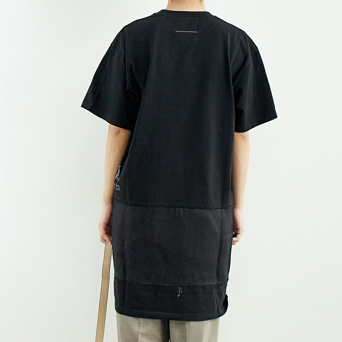 MM6 Maison Margiela [エムエムシックス メゾン マルジェラ] ミニワンピース [S52DA0058-M20050] 900 BLACK &&モデル身長：167cm 着用サイズ：S&&