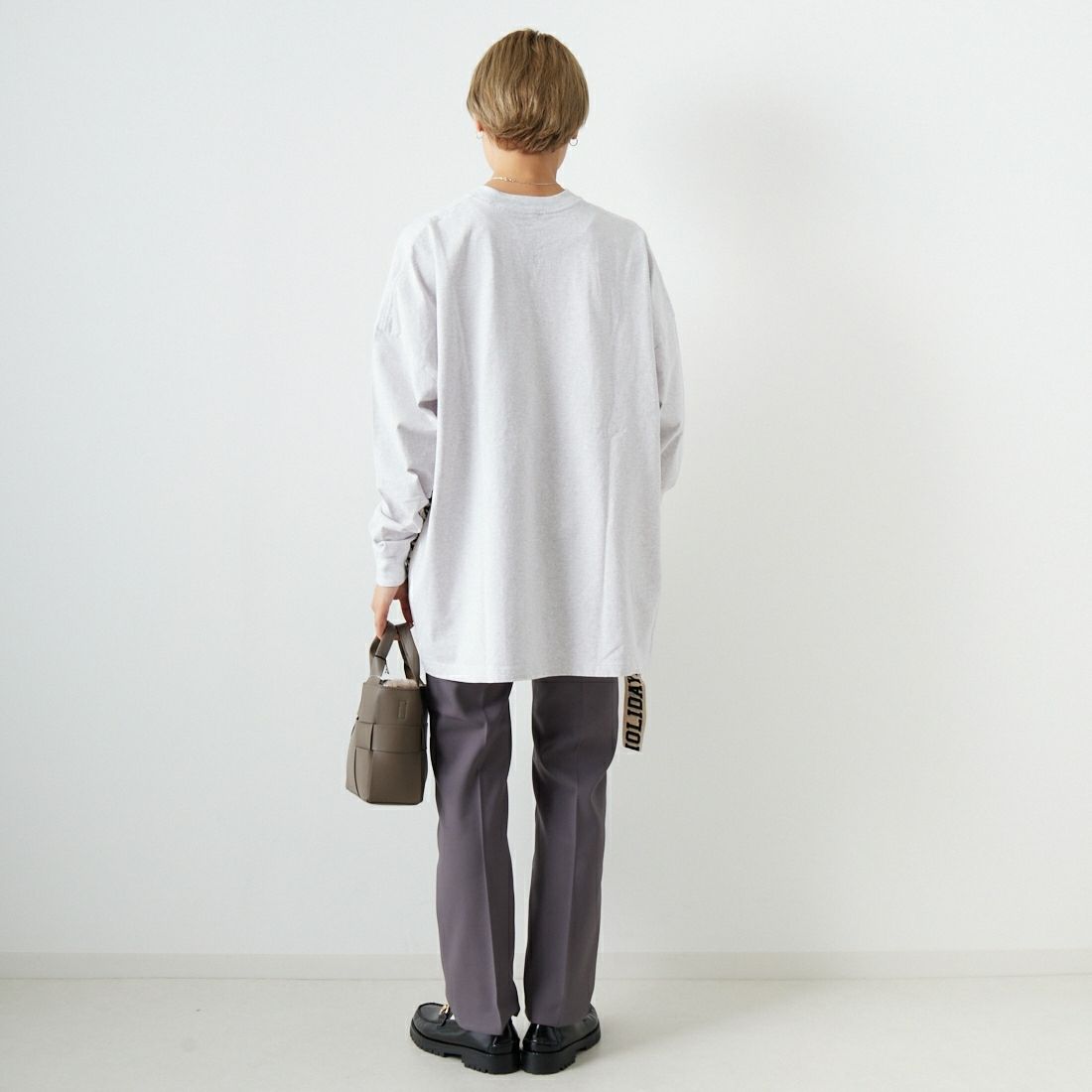 HOLIDAY [ホリデイ] スーパーファインドライミニドレス (テープ) [20201220] WHITE &&モデル身長：160cm 着用サイズ：ONE SIZE&&