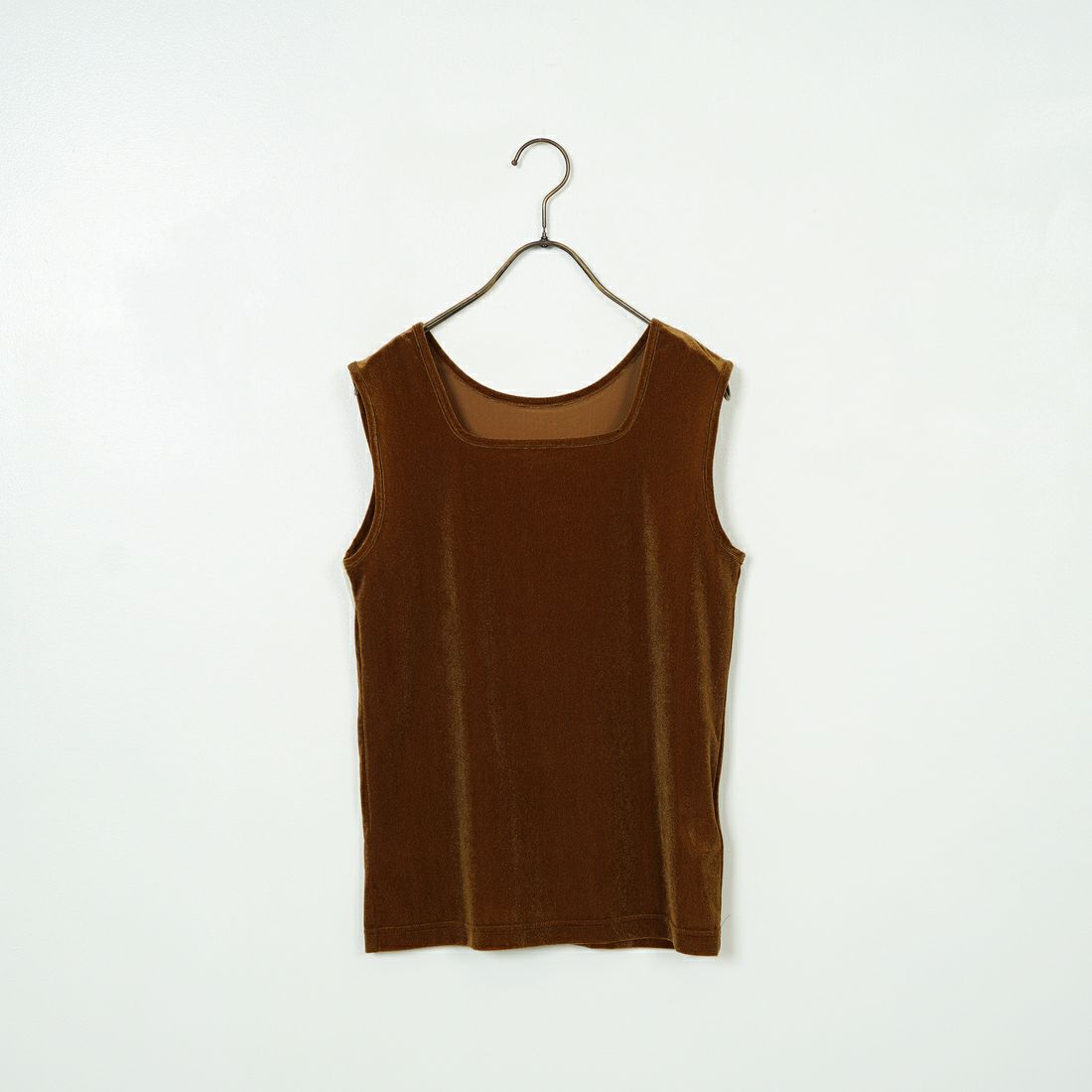 Jeans Factory Clothes [ジーンズファクトリークローズ] 前後2WAY シアーベロア ノースリーブカットソー [21254065] 037 ﾌﾞﾗｳﾝ