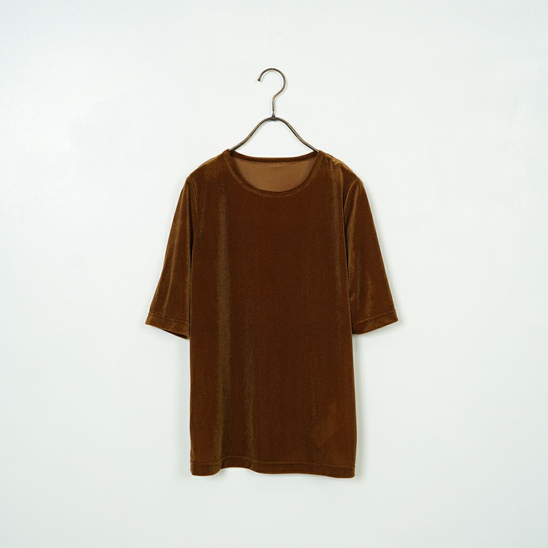 Jeans Factory Clothes [ジーンズファクトリークローズ] シアーベロア ショートスリーブカットソー [21254064] 037 ﾌﾞﾗｳﾝ