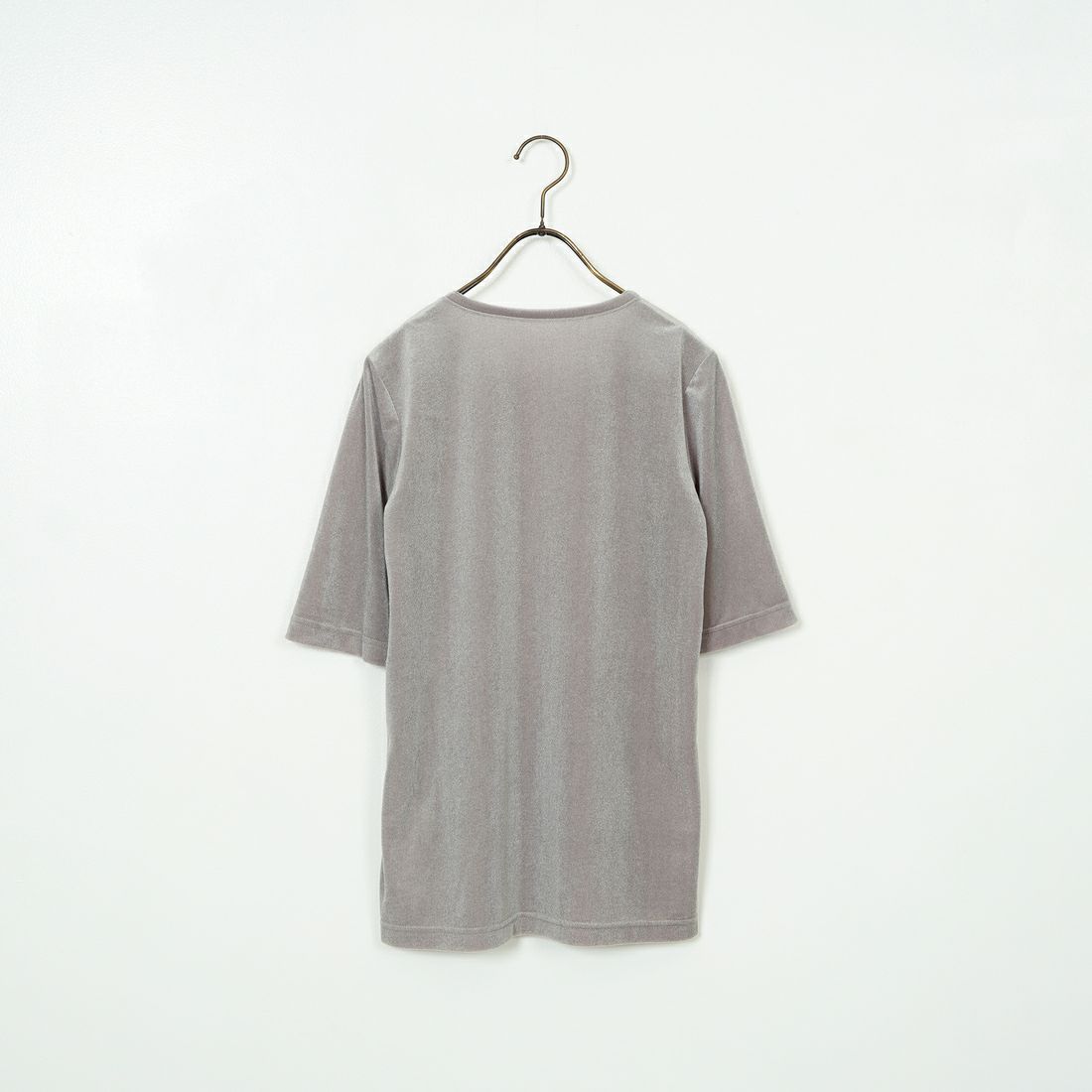 Jeans Factory Clothes [ジーンズファクトリークローズ] シアーベロア ショートスリーブカットソー [21254064] 001 ｸﾞﾚｰ