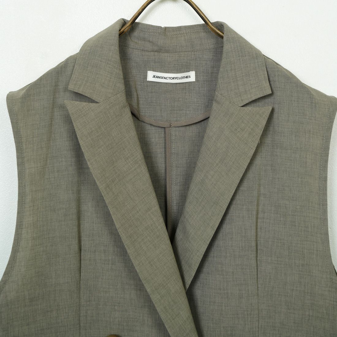 Jeans Factory Clothes [ジーンズファクトリークローズ] ミドルジレ [21254054] 001 ｸﾞﾚｰ
