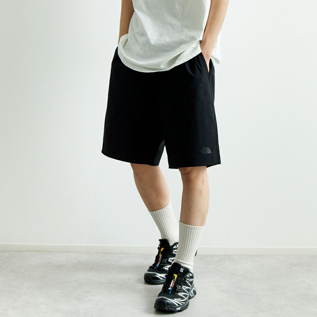 THE NORTH FACE [ザ ノースフェイス] ヴェイグラントショーツ [NB22582] K &&モデル身長：179cm 着用サイズ：XL&&