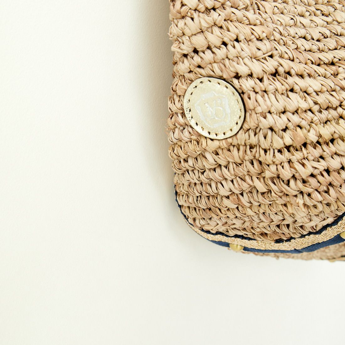 VIOLAd'ORO [ヴィオラドーロ] SANDRO ラフィア カゴバッグ [V-8087] W.BRN/NVY