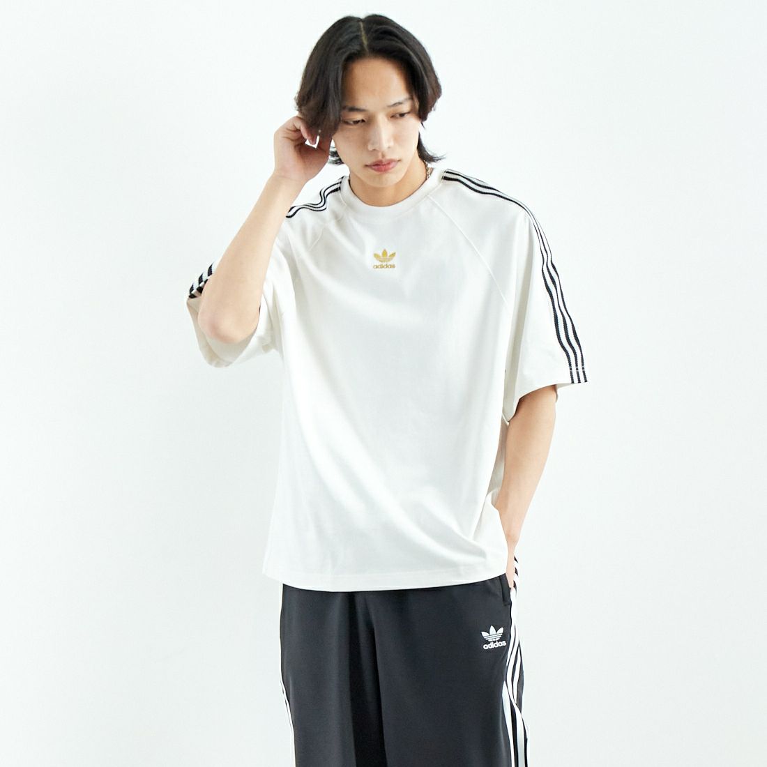 adidas Originals [アディダス オリジナルス] 半袖Tシャツ [KKU16] JW1855 &&モデル身長：179cm 着用サイズ：L&&
