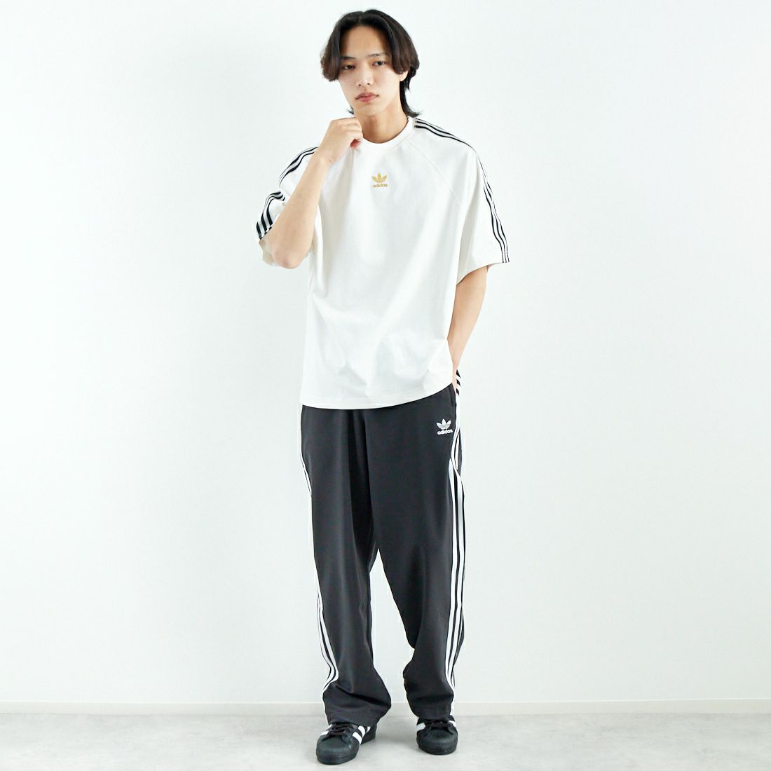 adidas Originals [アディダス オリジナルス] 半袖Tシャツ [KKU16] JW1855 &&モデル身長：179cm 着用サイズ：L&&