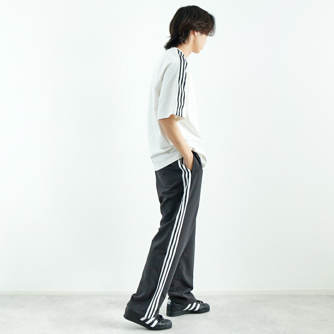 adidas Originals [アディダス オリジナルス] 半袖Tシャツ [KKU16] JW1855 &&モデル身長：179cm 着用サイズ：L&&