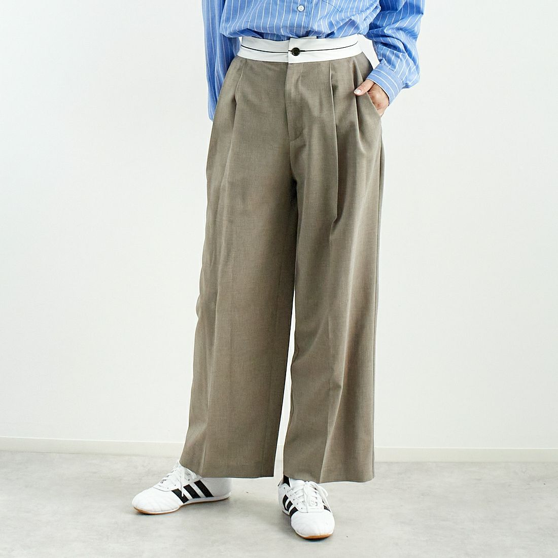 001 ｸﾞﾚｰ&&モデル身長：167cm 着用サイズ：36&&