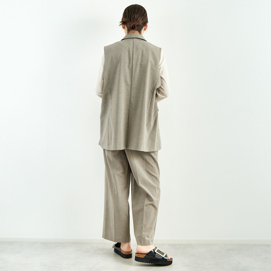 Jeans Factory Clothes [ジーンズファクトリークローズ] マーベルトパンツ [21254056] 001 ｸﾞﾚｰ &&モデル身長：167cm 着用サイズ：36&&