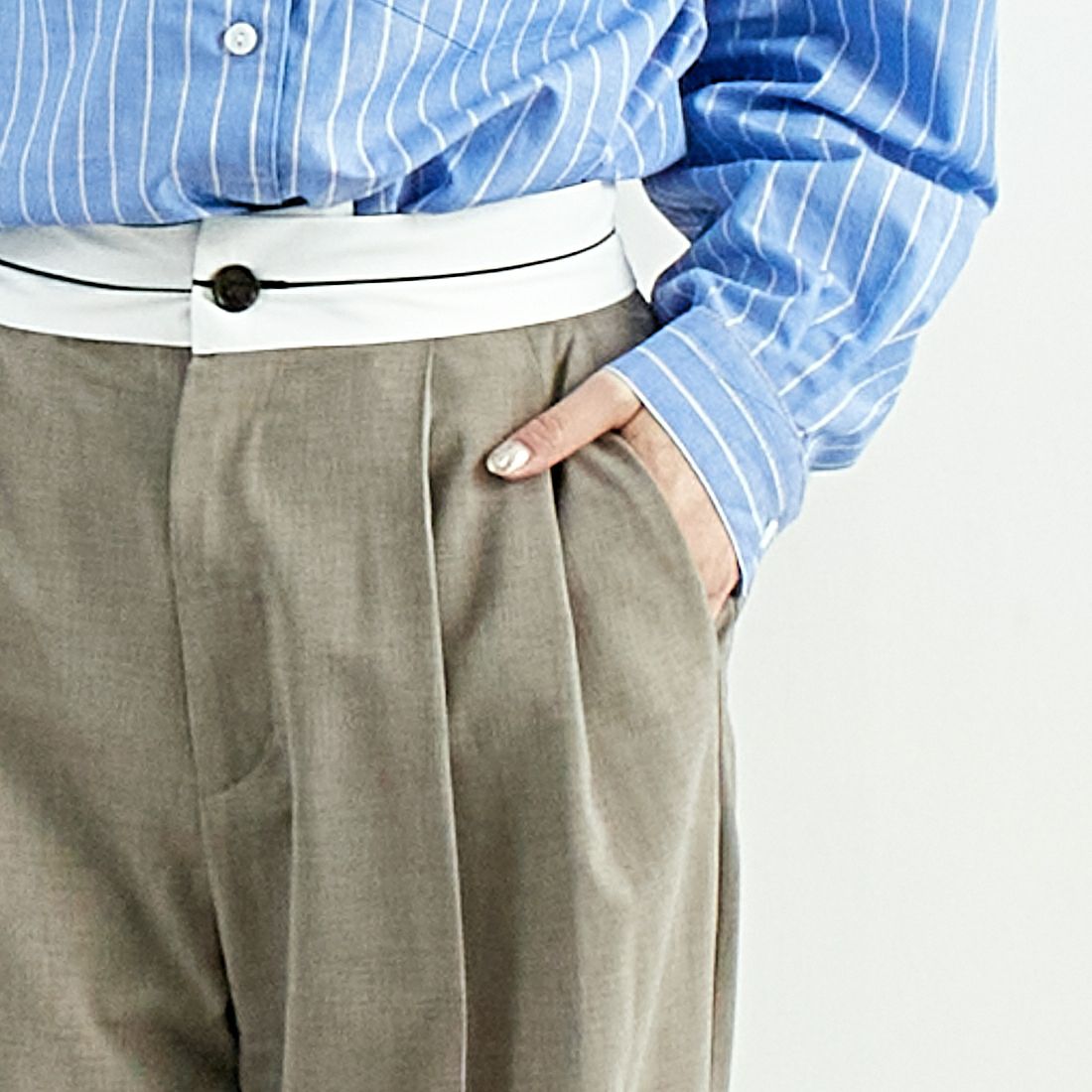Jeans Factory Clothes [ジーンズファクトリークローズ] マーベルトパンツ [21254056] 001 ｸﾞﾚｰ
