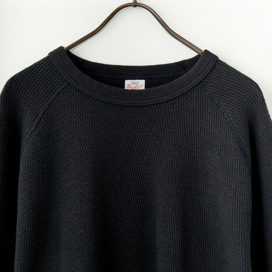 GOLD [ゴールド] ヘビーサーマルラグランシャツ [GL69483] 119 BLACK